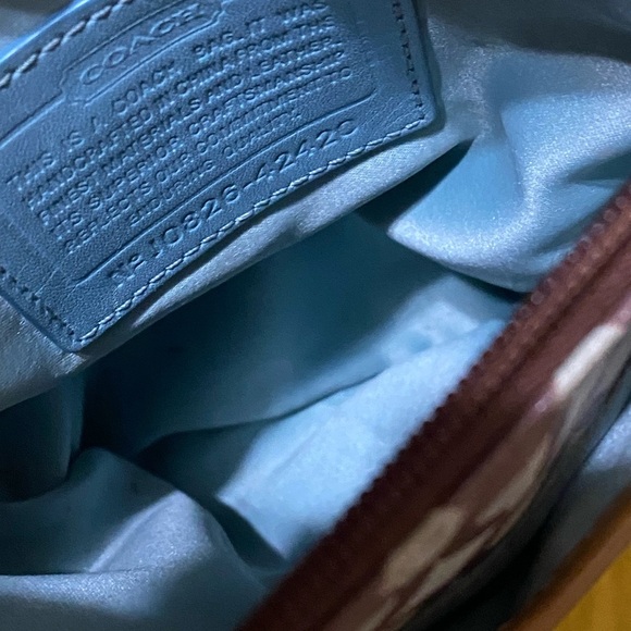 Coach Swing Bag Crossbody Signature Coated Canvas Leather Brown/Cream Patterned - Picture 16 of 16